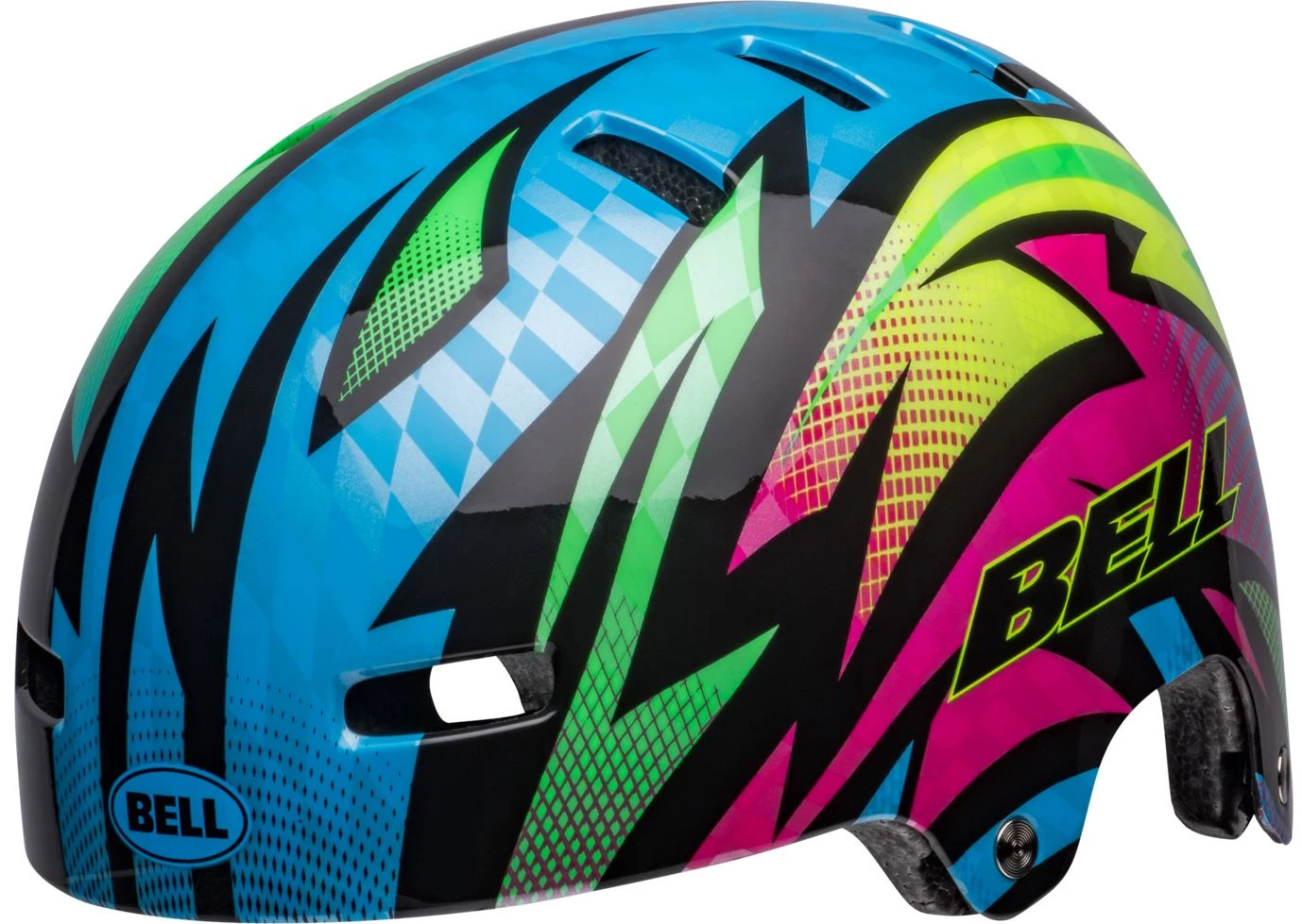 Bell SPAN Skaterhelm & Fahrradhelm-gloss Blue/magenta Psycho 3 Bell SPAN Skaterhelm & Fahrradhelm-gloss Blue/magenta Psycho
