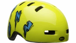 Bell Lil Ripper Kinder Fahrradhelm - Hi-viz/blue Bolt -Günstig Fahrradzubehör 210208015 bell lil ripper youth helmet bolt gloss hi viz front right