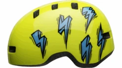 Bell Lil Ripper Kinder Fahrradhelm - Hi-viz/blue Bolt -Günstig Fahrradzubehör 210208015 bell lil ripper youth helmet bolt gloss hi viz left