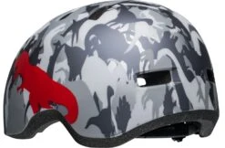Bell Lil Ripper Kinder Fahrradhelm - Camosaurus -Günstig Fahrradzubehör 210208027 bell lil ripper camosaurus matte gray silver back left