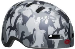 Bell Lil Ripper Kinder Fahrradhelm - Camosaurus -Günstig Fahrradzubehör 210208027 bell lil ripper camosaurus matte gray silver front right