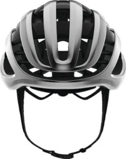 ABUS AirBreaker Rennradhelm - Gleam Silver -Günstig Fahrradzubehör 81741 AirBreaker gleam silver front 3