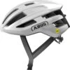 ABUS Powerdom Mips Rennradhelm - White Shiny 2 ABUS Powerdom Mips Rennradhelm - White Shiny -Günstig Fahrradzubehör 91959 POWERDOME MIPS SHINY WHITE SIDE CMYK