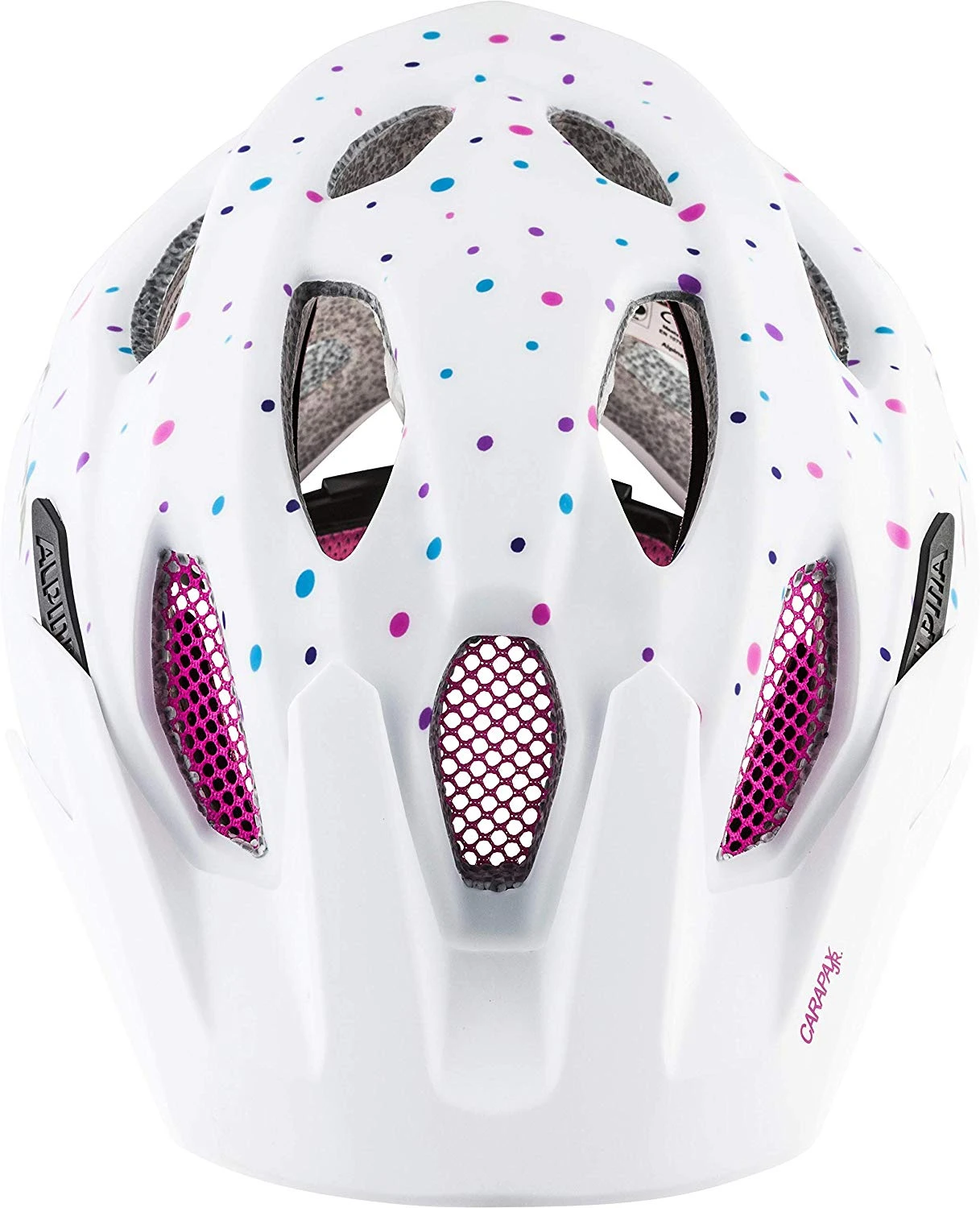 Alpina Carapax Jr. Fahrradhelm - White Polke Dots 4 Alpina Carapax Jr. Fahrradhelm - White Polke Dots – Bild 2