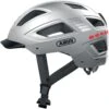 ABUS Hyban 2.0 LED Fahrradhelm - Signal Silver Shiny -Günstig Fahrradzubehör ABUS Hyban 2 0 Led Fahrradhelm signal silver shiny 1