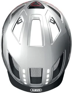 ABUS Hyban 2.0 LED Fahrradhelm - Signal Silver Shiny -Günstig Fahrradzubehör ABUS Hyban 2 0 Led Fahrradhelm signal silver shiny 4