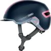 ABUS HUD-Y City- Fahrradhelm - Midnight Blue -Günstig Fahrradzubehör Abus Hud y city stadt fahrradhelm ebike helm flower midnight blue 1