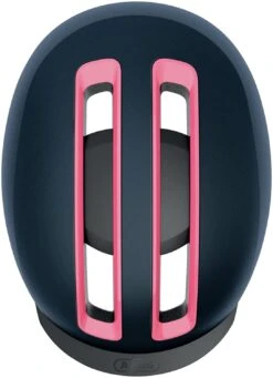 ABUS HUD-Y City- Fahrradhelm - Midnight Blue -Günstig Fahrradzubehör Abus Hud y city stadt fahrradhelm ebike helm flower midnight blue 4