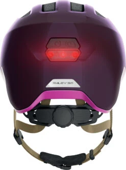 ABUS Smiley 3.0 ACE LED Kinder-Fahrradhelm - Royal Purple Shiny -Günstig Fahrradzubehör Abus Smiley 3 0 Ace kinder fahrradhelm royal glossy 3