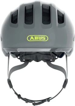 ABUS Smiley 3.0 ACE LED Kinder-Fahrradhelm - Shiny Grey -Günstig Fahrradzubehör Abus Smiley 3 0 Ace kinder fahrradhelm shiny grey 1