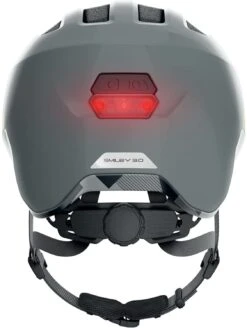 ABUS Smiley 3.0 ACE LED Kinder-Fahrradhelm - Shiny Grey -Günstig Fahrradzubehör Abus Smiley 3 0 Ace kinder fahrradhelm shiny grey 3