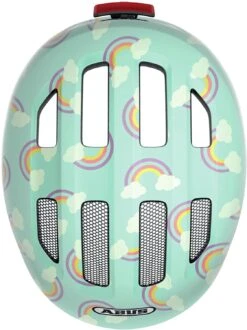 ABUS Smiley 3.0 LED Kinder-Fahrradhelm - Blue Rainbow -Günstig Fahrradzubehör Abus Smiley 3 0 LED kinder fahrradhelm blue rainbow 4