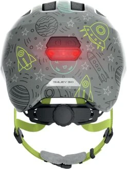 ABUS Smiley 3.0 LED Kinder-Fahrradhelm - Grey Space -Günstig Fahrradzubehör Abus Smiley 3 0 LED kinder fahrradhelm grey space 3