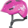 ABUS Smiley 3.0 Kinder-Fahrradhelm - Pink Butterfly -Günstig Fahrradzubehör Abus Smiley 3 0 kinder fahrradhelm pink butterfly 1