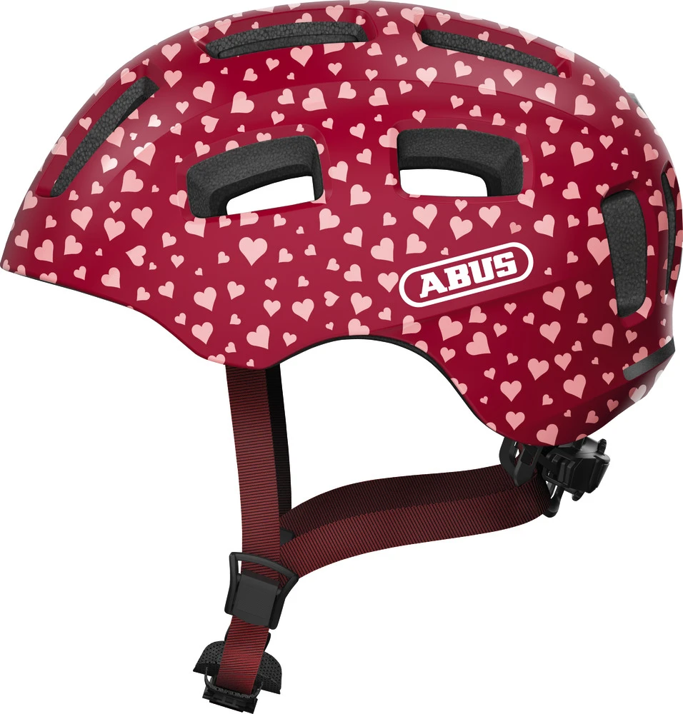 ABUS Youn-I 2.0 Junior-Fahrradhelm - Cherry Heart 3 ABUS Youn-I 2.0 Junior-Fahrradhelm - Cherry Heart