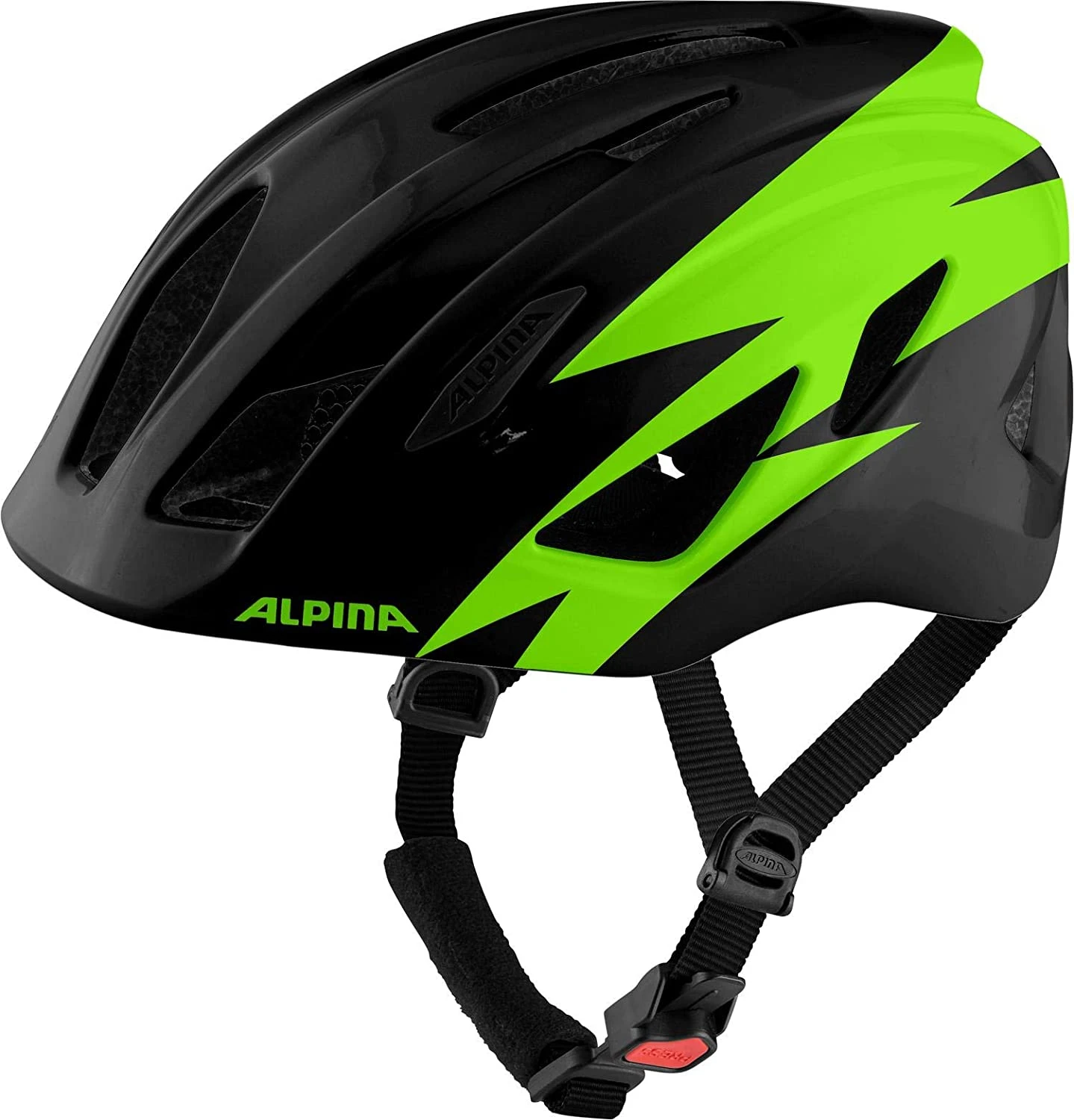 Alpina Pico Kinder Fahrradhelm - Black-green Gloss (glänzend) 3 Alpina Pico Kinder Fahrradhelm - Black-green Gloss (glänzend)