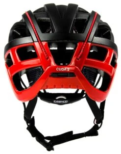 CASCO Cuda2 Strada Rennradhelm - Schwarz-rot-Struktur -Günstig Fahrradzubehör CASCO CUDA2 STRADA SPORT black structure red Shiny back rgb 800px 96dpi 04 1634
