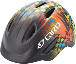 Giro Scamp Kinder Fahrradhelm - Matte Black Check Fade