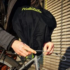 Helmtüte - Helmtasche Mit Diebstahlschutz -Günstig Fahrradzubehör Helmtuete helmschloss fahrradhelm anschliessen 3