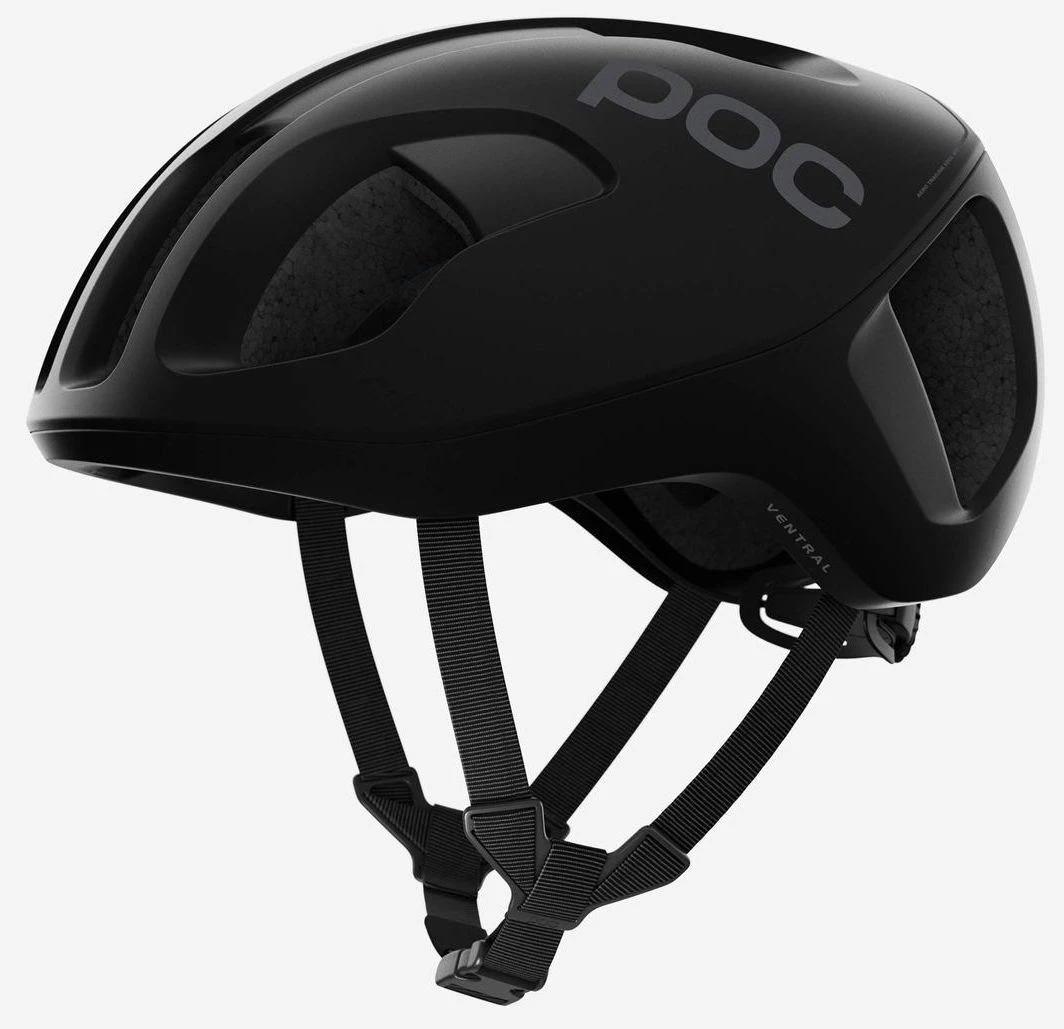 POC Ventral Spin Rennradhelm - Uranium Black Matt