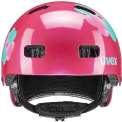 Skaterhelm Uvex Kid 3 - Pink Flower -Günstig Fahrradzubehör uvex fahrradhelm kid 3 kinderhelm pink flower 2