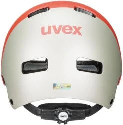Skaterhelm Uvex Kid 3 Cc - Grapefruit Sand Mat -Günstig Fahrradzubehör uvex kid 3 cc kinder skaterhelm fahrradhelm grapefruit sand mat 3 Ansicht von hinten