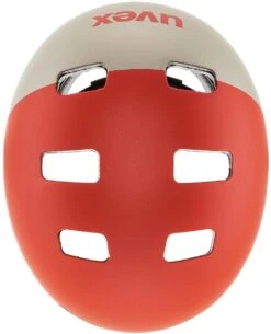 Skaterhelm Uvex Kid 3 Cc - Grapefruit Sand Mat -Günstig Fahrradzubehör uvex kid 3 cc kinder skaterhelm fahrradhelm grapefruit sand mat 3 Ansicht von oben