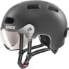 Uvex Rush Visor Visier Fahrradhelm - Dark Silver Mat -Günstig Fahrradzubehör uvex rush visor Visier Fahrradhelm mit Ruecklicht dark silver mat 1