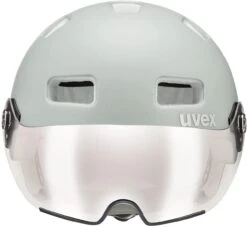 Uvex Rush Visor Visier Fahrradhelm - Papyrus Grey Mat -Günstig Fahrradzubehör uvex rush visor Visier Fahrradhelm mit Ruecklicht papyrus grey mat 2